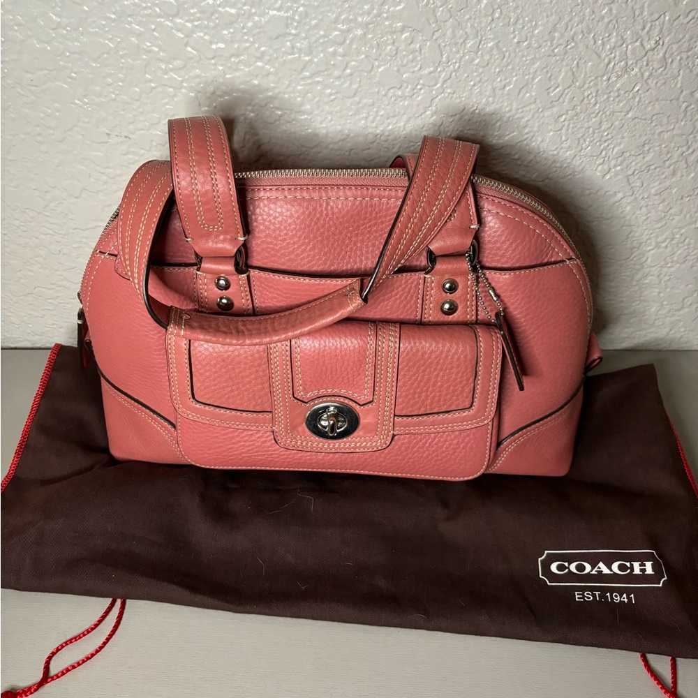 Coach Leather Dome Handbag
